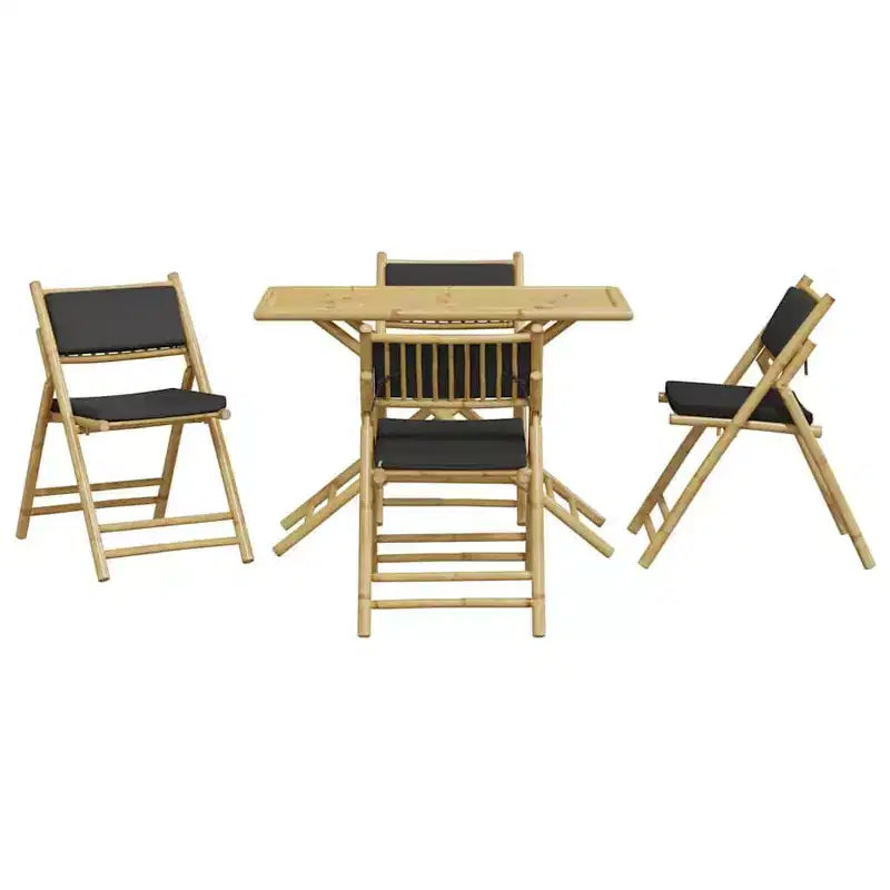 vidaXL Salon de Bistro Pliable avec Coussins Foncés ou Clairs