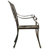 vidaXL Ensemble de bistrot en aluminium moulé, durable, rond