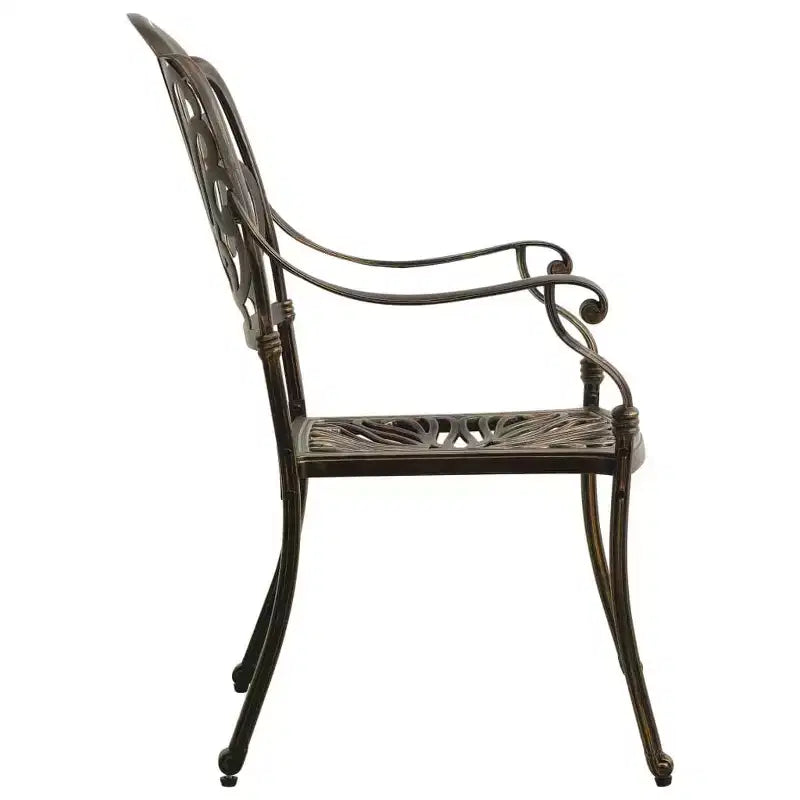 vidaXL Ensemble de bistrot en aluminium moulé, durable, rond
