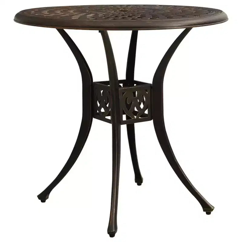 vidaXL Ensemble de bistrot en aluminium moulé, durable, rond