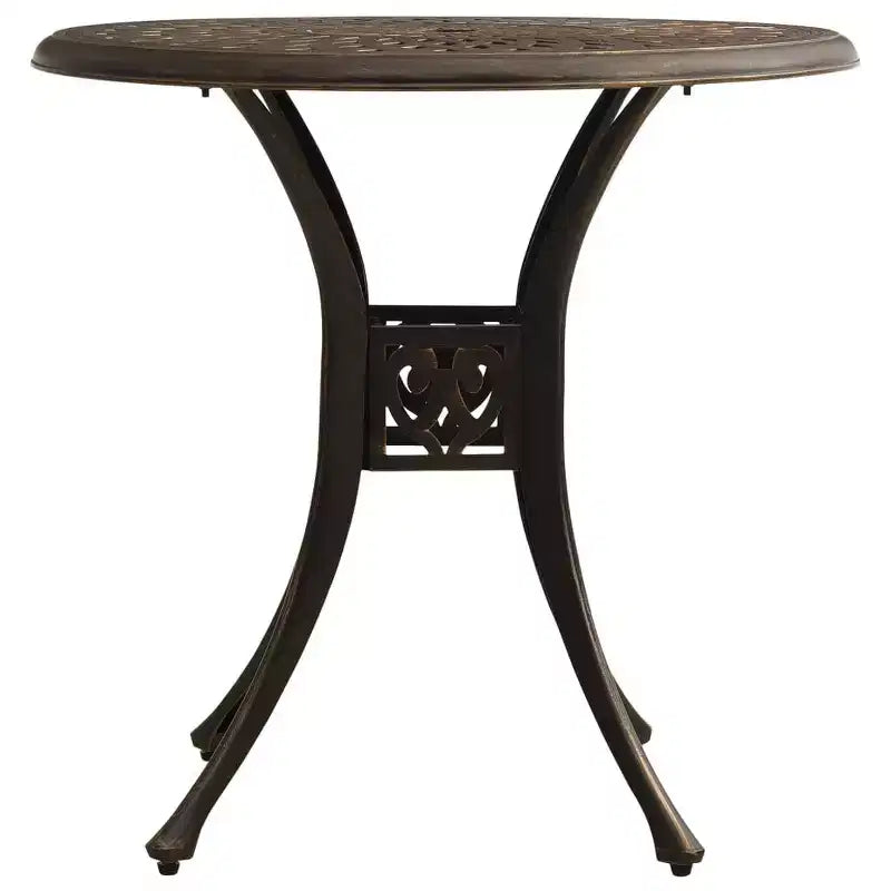 vidaXL Ensemble de bistrot en aluminium moulé, durable, rond