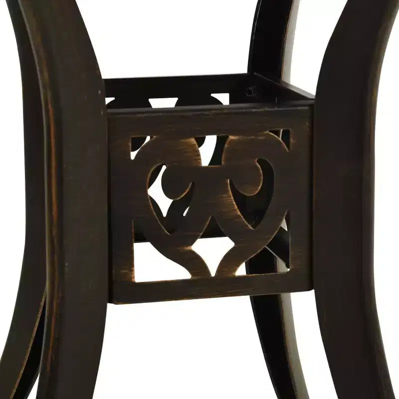 vidaXL Ensemble de bistrot en aluminium moulé, durable, rond