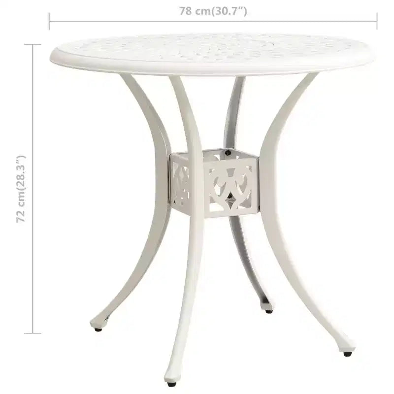 vidaXL Ensemble de bistrot en aluminium moulé, durable, rond