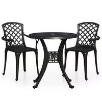 vidaXL Ensemble bistrot aluminium moulé