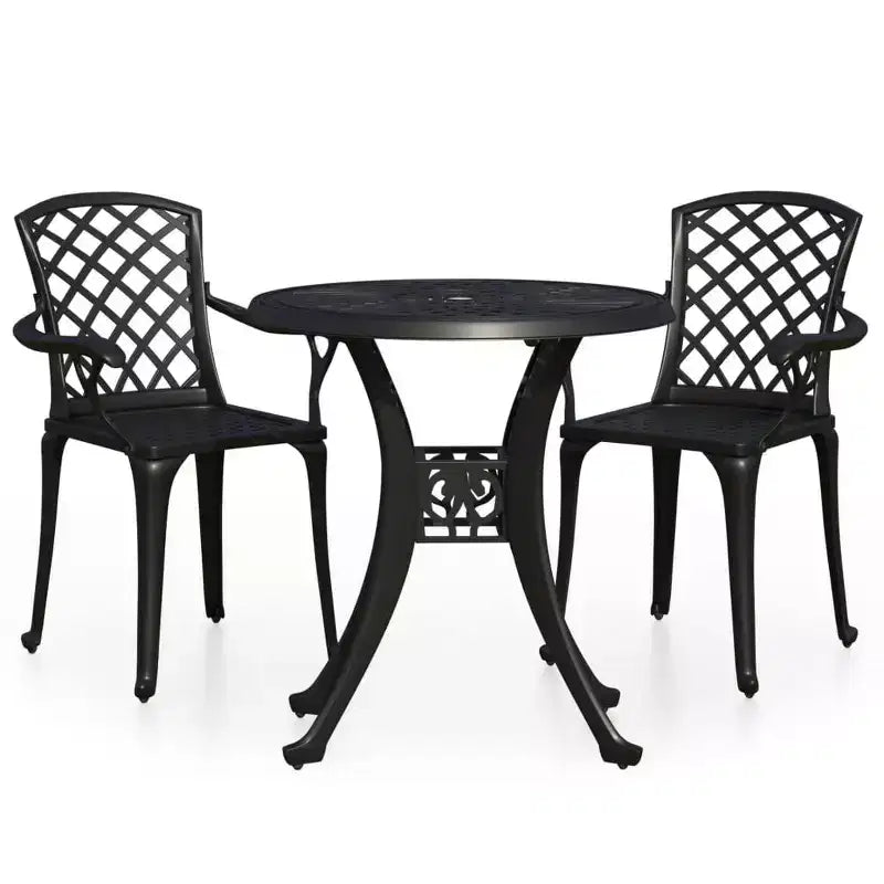 vidaXL Ensemble bistrot aluminium moulé