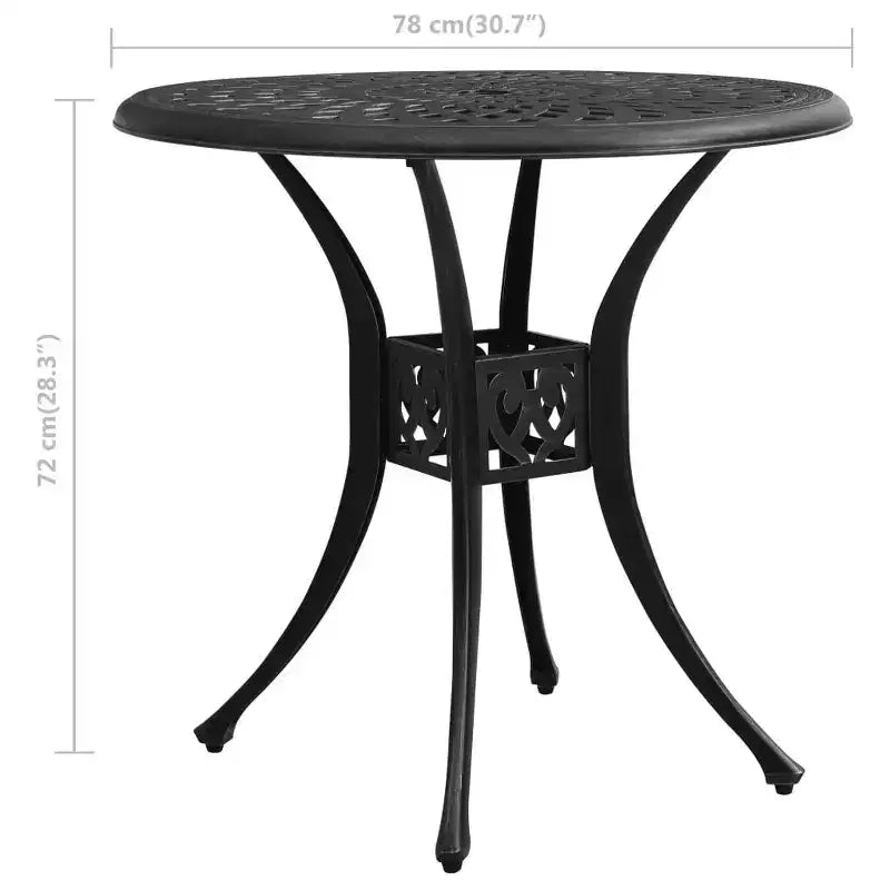 vidaXL Ensemble bistrot aluminium moulé