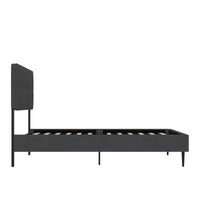 Lit plateforme capitonné en lin avec tête de lit réglable GDFStudio Ashford
