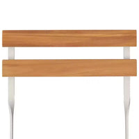 vidaXL Ensemble de bistro pliant - Bois d'acacia massif et acier, Design rectangulaire