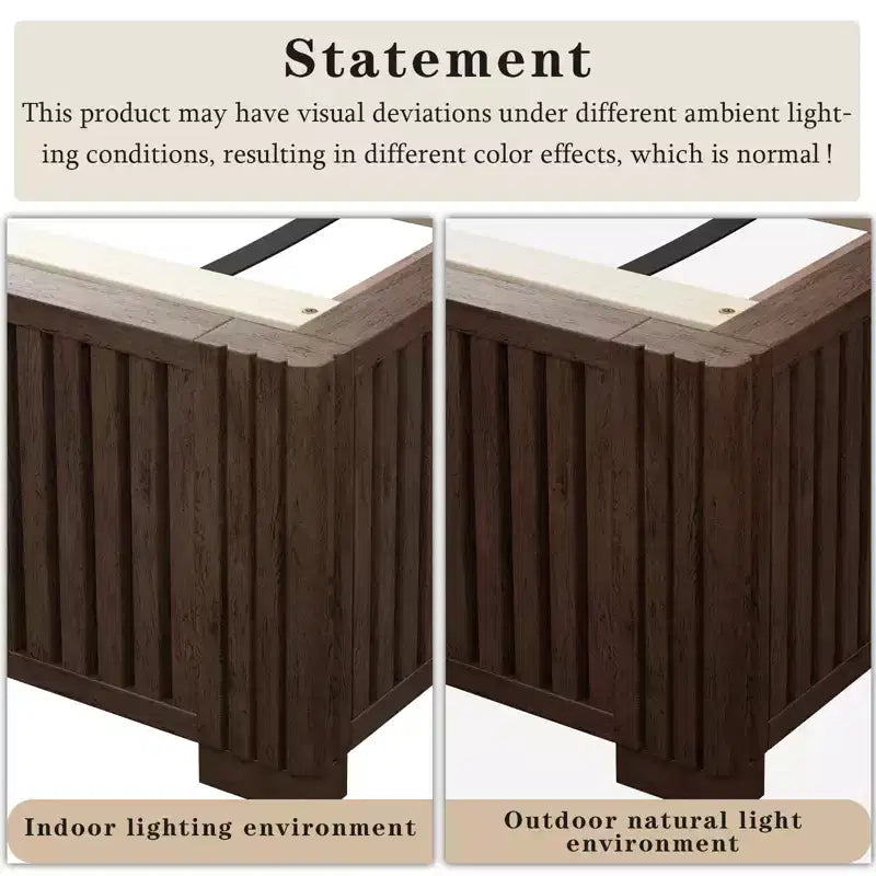 GDFStudio Alderwyn - Lit moderne en bois massif avec tête de lit
