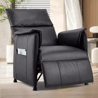 Canapé-lit avec fonctions de massage et de chauffage, adapté au salon ou au bureau - Fauteuil inclinable individuel réglable en cuir PU - Siège de cinéma maison