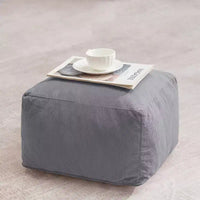 Hommpa Fauteuil poire ergonomique en velours côtelé en forme de chat avec ottoman pour adultes - Canapé ergonomique en peluche, siège de jeu et de détente