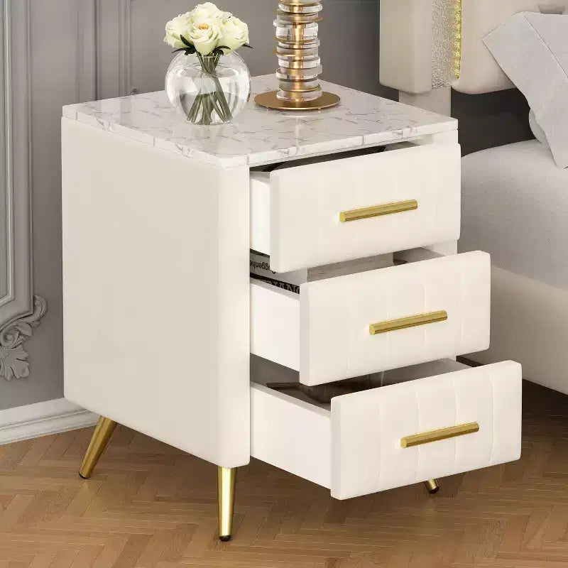 Table de chevet moderne, meuble à 3 tiroirs (N733P208520A)