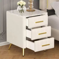 Table de chevet moderne, meuble à 3 tiroirs (N733P208520A)