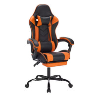 Gaming Chair with Footrest, Ergonomic Computer Chair with Headrest & Lumbar Support, Breathable Height Adjustable Game Chair for Home&Office