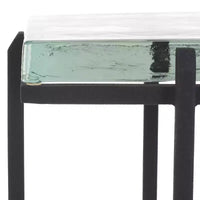 Table d'appoint en verre coulé Giabelle - SFV7905 - Noir/Transparent - Safavieh Couture