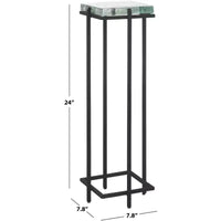 Table d'appoint en verre coulé Giabelle - SFV7905 - Noir/Transparent - Safavieh Couture