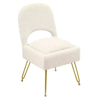 Chaise de coiffeuse Furniliving avec rangement, Chaise de maquillage avec rangement et dossier pliable
