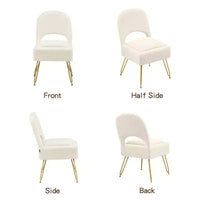 Chaise de coiffeuse Furniliving avec rangement, Chaise de maquillage avec rangement et dossier pliable