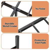 Cadre de lit plateforme robuste en métal avec tête de lit - Taille simple - Sommier durable