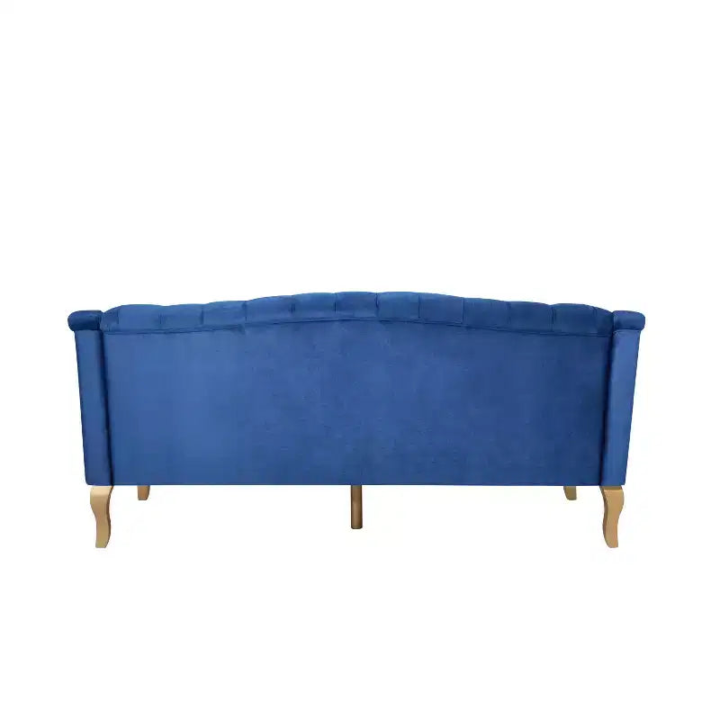 Canapé 3 places Thomas Christopher Knight Home 72.76'' moderne milieu de siècle en velours avec pieds en bois galbés