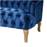 Canapé 3 places Thomas Christopher Knight Home 72.76'' moderne milieu de siècle en velours avec pieds en bois galbés