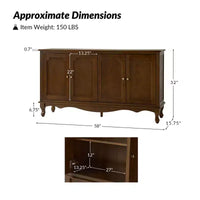 Janey 58 Buffet à 4 portes de large|HULALA HOME-ACORN