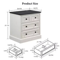 Table de chevet avec 4 tiroirs de rangement, table de nuit large de 66 cm avec station de charge, tables d'appoint en bois pour chambre à coucher, salon