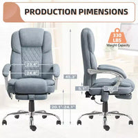 Chaise de bureau de direction chauffante et massante EROMMY