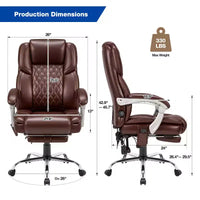 Chaise de bureau de direction chauffante et massante EROMMY