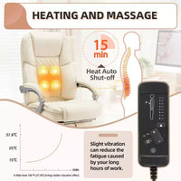 Chaise de bureau de direction chauffante et massante EROMMY