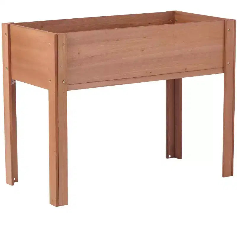 Jardin potager surélevé de 101,6 x 50,8 x 78,7 cm avec pieds, bac de plantation surélevé en bois massif pour légumes, herbes aromatiques et fleurs, montage facile