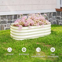 Kit de jardin surélevé galvanisé, jardinière métallique avec bordure de sécurité