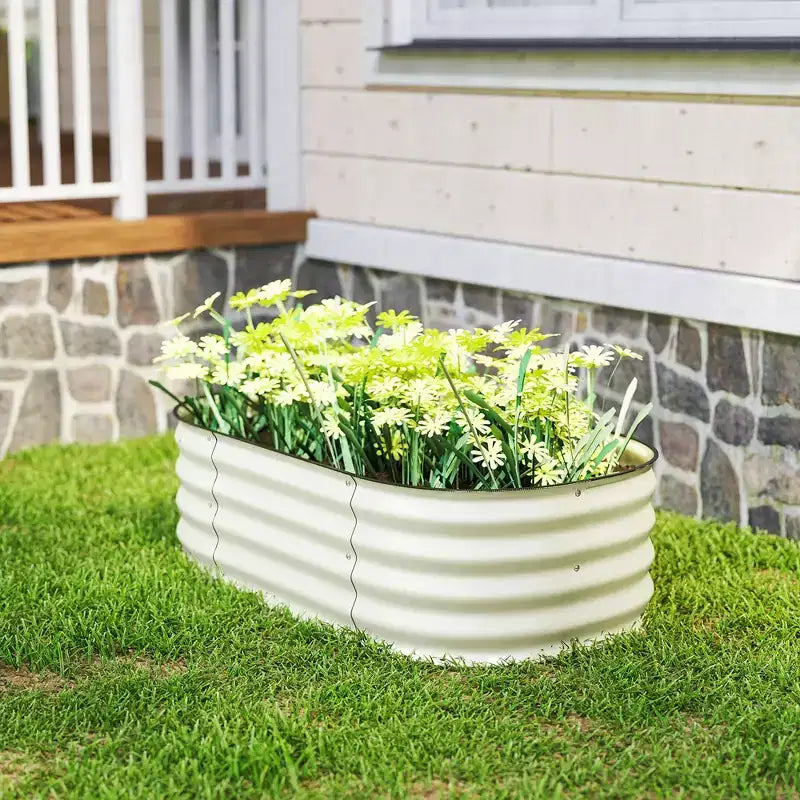 Kit de jardin surélevé galvanisé, jardinière métallique avec bordure de sécurité