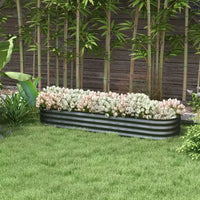 Kit de jardin surélevé galvanisé, jardinière métallique avec bordure de sécurité