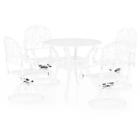 vidaXL Ensemble de bistro en aluminium moulé avec tabourets pivotants standard
