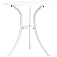 vidaXL Ensemble de bistro blanc en aluminium moulé, ensemble de bistro pivotant standard