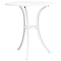 vidaXL Ensemble de bistro blanc en aluminium moulé, ensemble de bistro pivotant standard