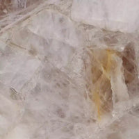 Table d'appoint et de bout ronde décorative pour petits espaces - Plateau en agate avec base en métal pour la décoration du salon et de la chambre - 20, doré et blanc