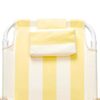 Sunnylife : Chaise de plage Deluxe - La Mer Limon Stripe - transat en tissu jaune