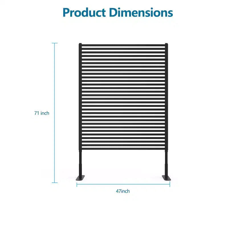 Brise-vue extérieur – Panneau de clôture métallique autoportant 47X71 pour patio et jardin, séparateur treillis résistant à la rouille et aux intempéries, marron
