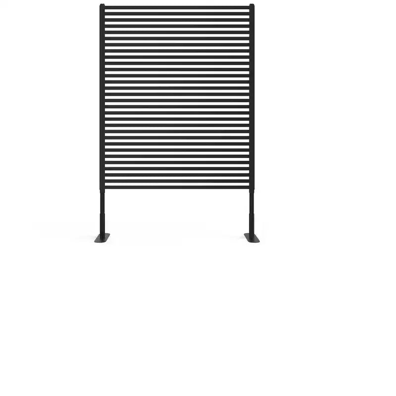 Brise-vue extérieur – Panneau de clôture métallique autoportant 47X71 pour patio et jardin, séparateur treillis résistant à la rouille et aux intempéries, marron