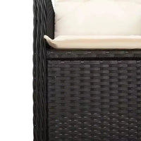 vidaXL Ensemble de bistrot noir et blanc crème