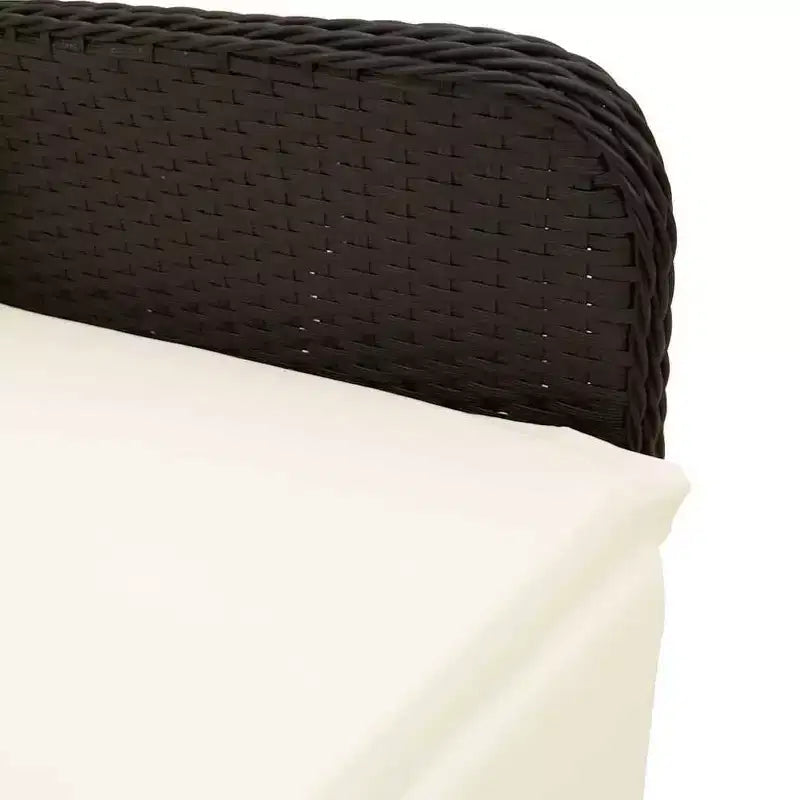 vidaXL Ensemble de bistrot noir et blanc crème