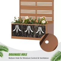 Jardinière surélevée Dovelina avec treillis et bac à plantes en métal avec écran d'intimité pour plantes grimpantes - 59 x 30/60, 47 x 47/94, 72 x 35/47/70/94