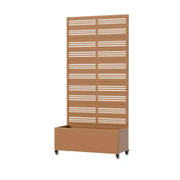 Jardinière surélevée Dovelina avec treillis et bac à plantes en métal avec écran d'intimité pour plantes grimpantes - 59 x 30/60, 47 x 47/94, 72 x 35/47/70/94