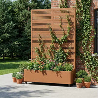 Jardinière surélevée Dovelina avec treillis et bac à plantes en métal avec écran d'intimité pour plantes grimpantes - 59 x 30/60, 47 x 47/94, 72 x 35/47/70/94