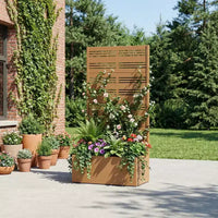 Jardinière surélevée Dovelina avec treillis et bac à plantes en métal avec écran d'intimité pour plantes grimpantes - 59 x 30/60, 47 x 47/94, 72 x 35/47/70/94