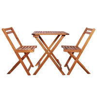 vidaXL Ensemble de bistro Ton bois Bois d'acacia massif Ensemble de bistro pliable