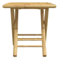 vidaXL Ensemble de bistro Bambou naturel Ensemble de bistro compact pliable en bambou