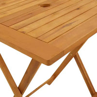 vidaXL Ensemble bistro en bois d'acacia massif, résine tressée PE, moyen, pliable